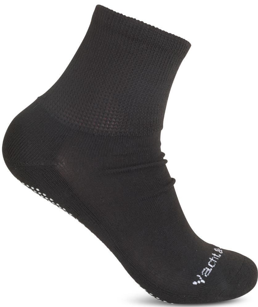 60 of Yacht & Smith Mens Loose Fit Gripper Bottom Diabetic NoNSkid Slipper Black Socks, Grippy