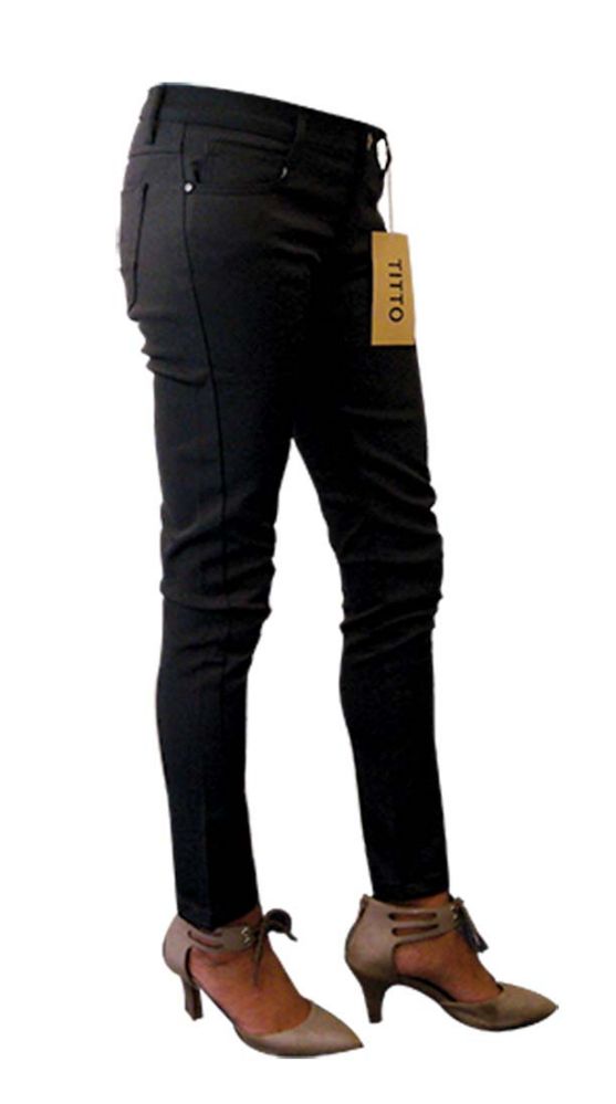 ladies black stretch jeans