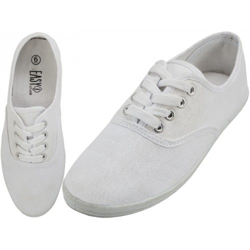 ladies white canvas shoes